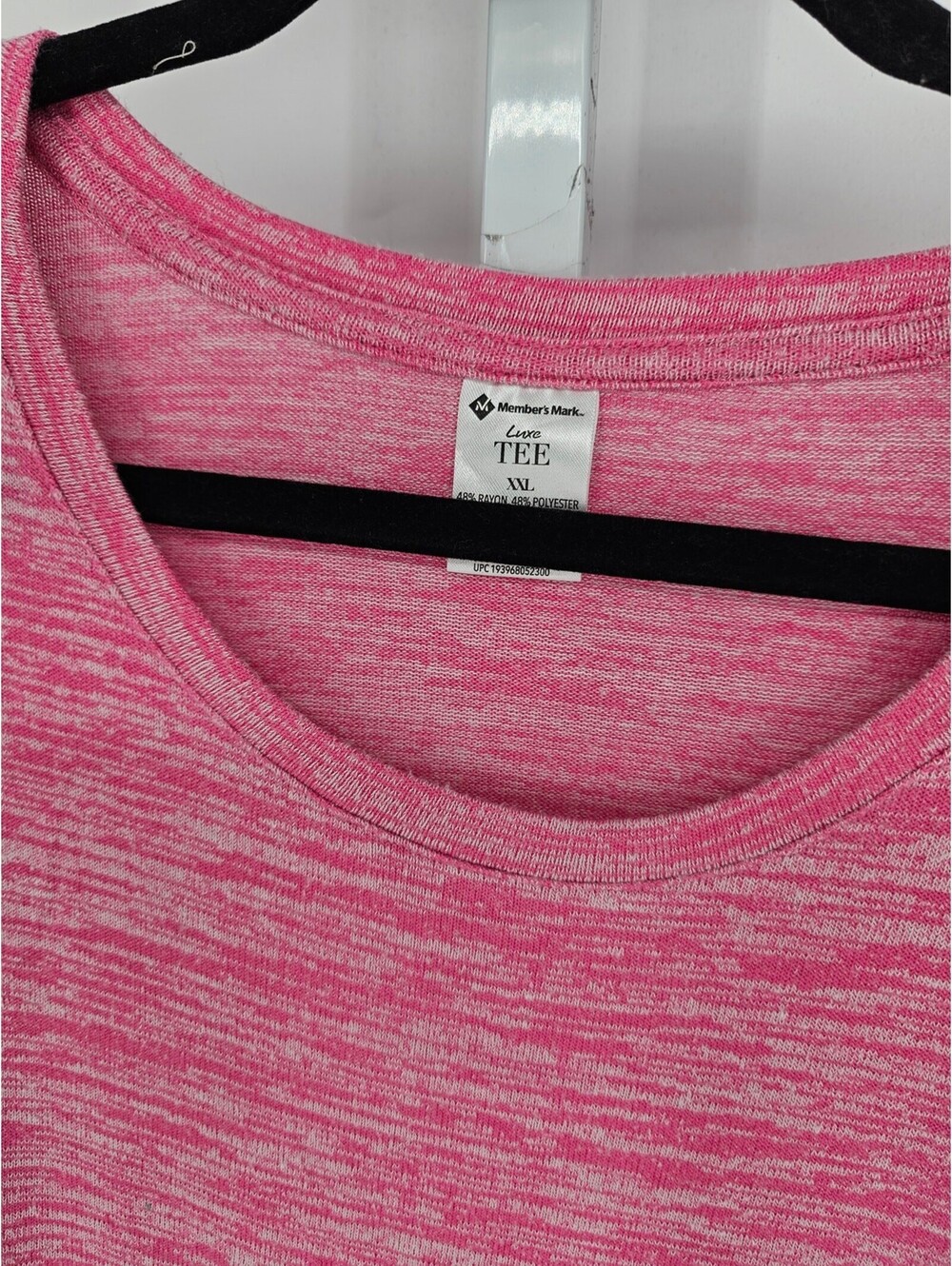 Member's Mark Womens Pink Short Sleeve Performance Round Neck T-shirt Size XXL - Picture 3 of 4